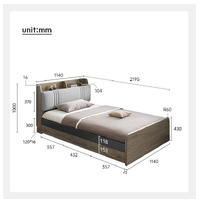 Normandy King Single Bed Frame with Storage