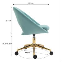 Octavia Mint Velvet Fabric Office Chair