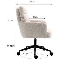 Mark Beige Linen Fabric Office Chair