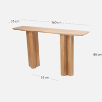 Oslo Wooden 1.6m Console Table, Natural