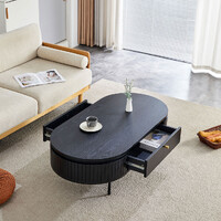 Nola 1.2m Wooden Coffee Table - Black