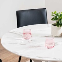 Vera Round Dining Table, White Marble