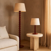 Pearl Orb Table Lamp - Rust