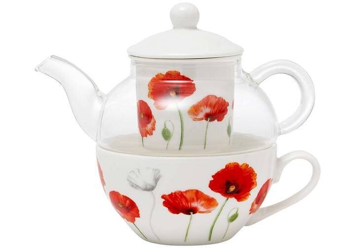 Poppies AWM Tea For One