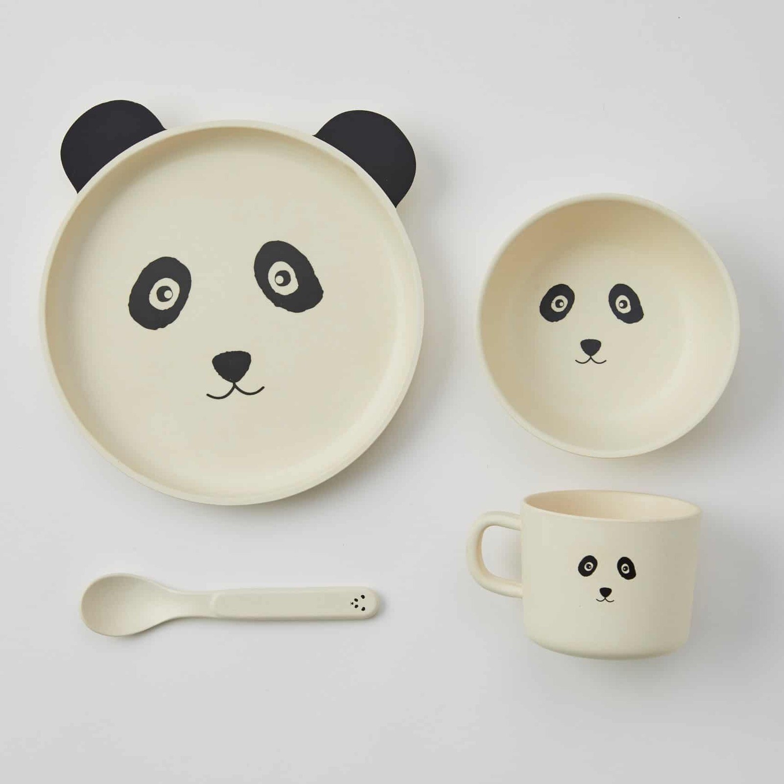 Animal Faces Kids' Bamboo Dining Set - Panda