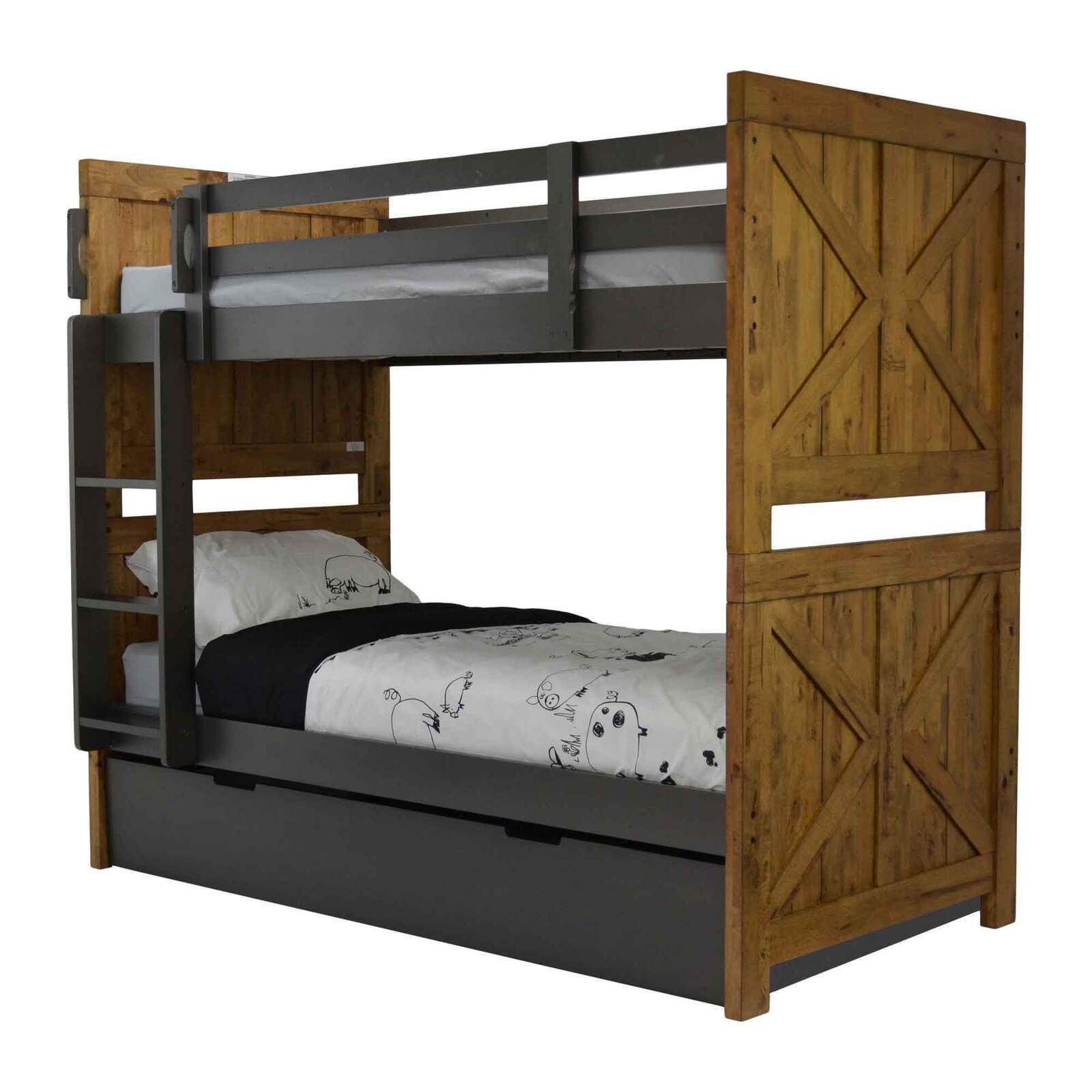 Jayden Convertible Bunk Bed with Trundle - Single