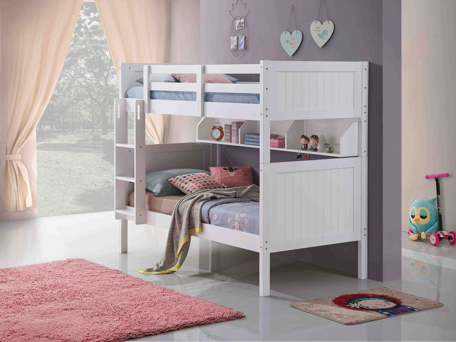 Springfield Single Bunk Bed with Shelves