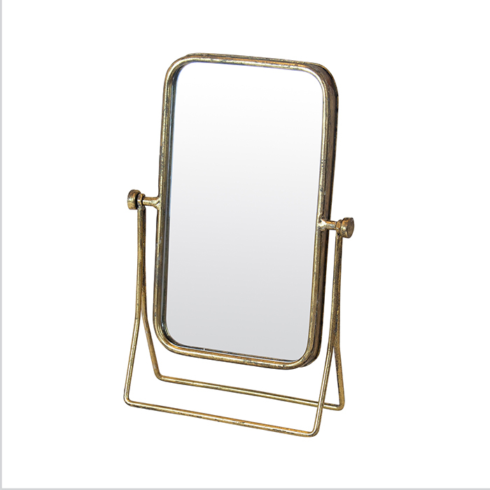 Singapore Gold Rectangle Table Mirror