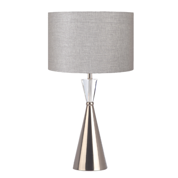 Tower Crystal Table Lamp, Ash