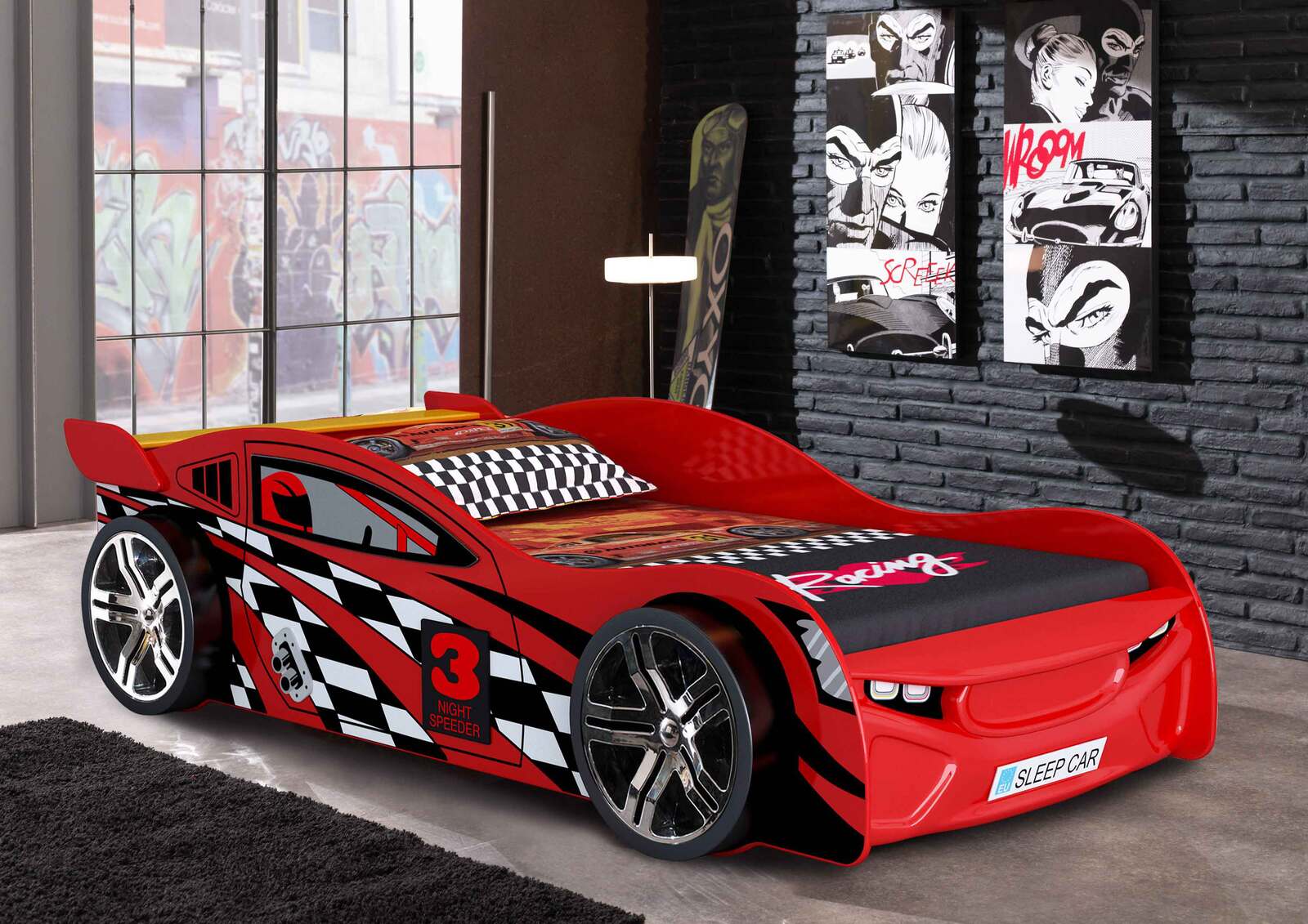 Night Speeder Car Bed Single