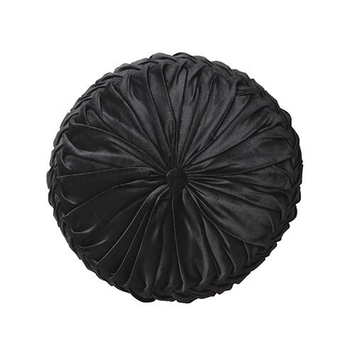 Tempo Black Round Cushion