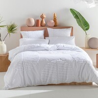 Barlow White Queen Quilt Cover Set