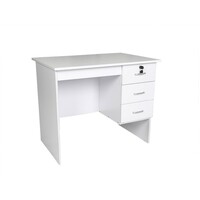 Redfern 3 Drawer Study desk 900 White