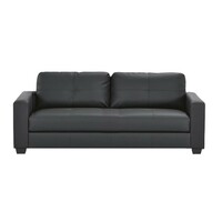 Aspen 3 Seater PU Leather Sofa Black