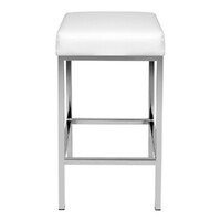 Catalina Faux Leather Bar Stool Set of 2 White