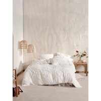 Rapallo White Quilt Cover Set - Queen Bed