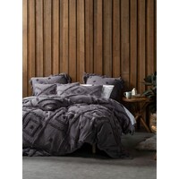 Adalyn Charcoal Quilt Cover Set - Queen