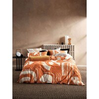 Arden Apricot Quilt Cover Set - Queen