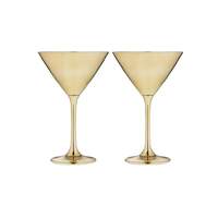 Aurora Gold 2pk Martini Glass