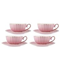 Parisienne Amour Pink Cup + Saucer Set Of 4
