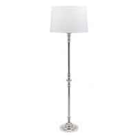 Brooke Misty White Floor Lamp with Tapered Round Shade
