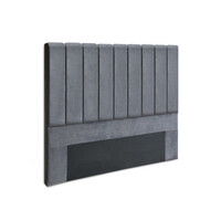 Regent Velvet Grey Bed Head - King