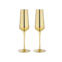 Aurora Gold 2pk Champagne Glass