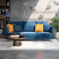 Versace 3 Seater Sofa - Blue