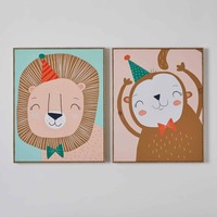 Party Animals Wall Art Set of 2