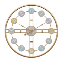 Lili Pastel and Gold Wall Clock