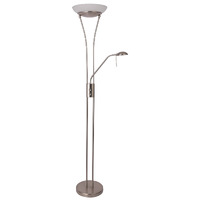 Reed LED Mother & Child Floor Lamp Antique Brass