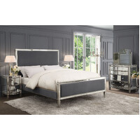 Rochelle Mirrored Queen Bed Frame