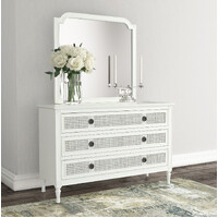 Paloma Dresser and Mirror French Style White