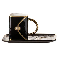 Designers Delight Mug & Plate Set - Black
