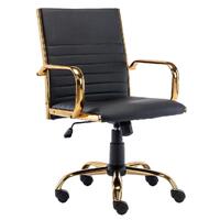 Eames Black Faux Leather Office Chair