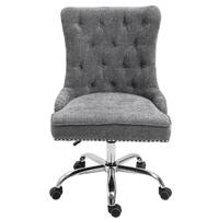 Will Grey Linen Fabric Office Chair