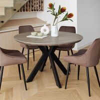 Arabella Round Dining Table Grey Oak