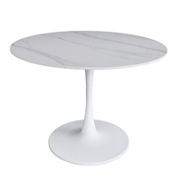 Solana Ceramic Round Dining Table White Sevella