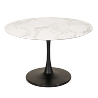 Elly Marble Effect Round Dining Sevella Black