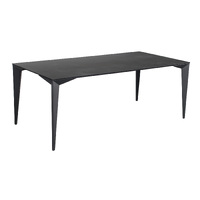 Clara Ceramic Outdoor Dining Table, Black 200cm
