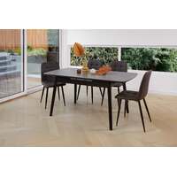 Nena Extension Dining Table, Greystone Ceramic