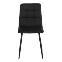 Garry Ultrasuede Dining Chairs, Black Set of 2