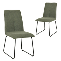 Darcy Upholstered Dining Chairs, Pine Set of 2