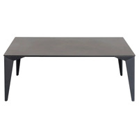 Clara Ceramic Glass & Metal Coffee Table