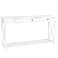 Manto Timber Console Table, White