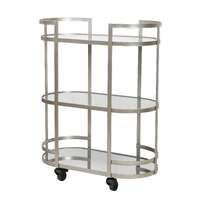 Arden Drinks Trolley Antique Silver