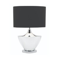 Zair Chrome Black Table Lamp