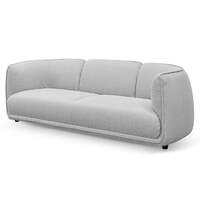Jackson 3 Seater Fabric Sofa - Light Texture Grey