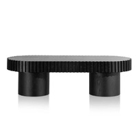 Paloma Wooden Oval Coffee Table, 140cm, Black