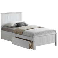 Quincy Single Wooden Bed Frame with 2 Drawer